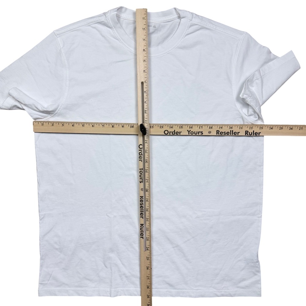 NWOT American Giant Men's XL Premium Slub Crew Tee Bone White Short Sleeve - Picture 4 of 7